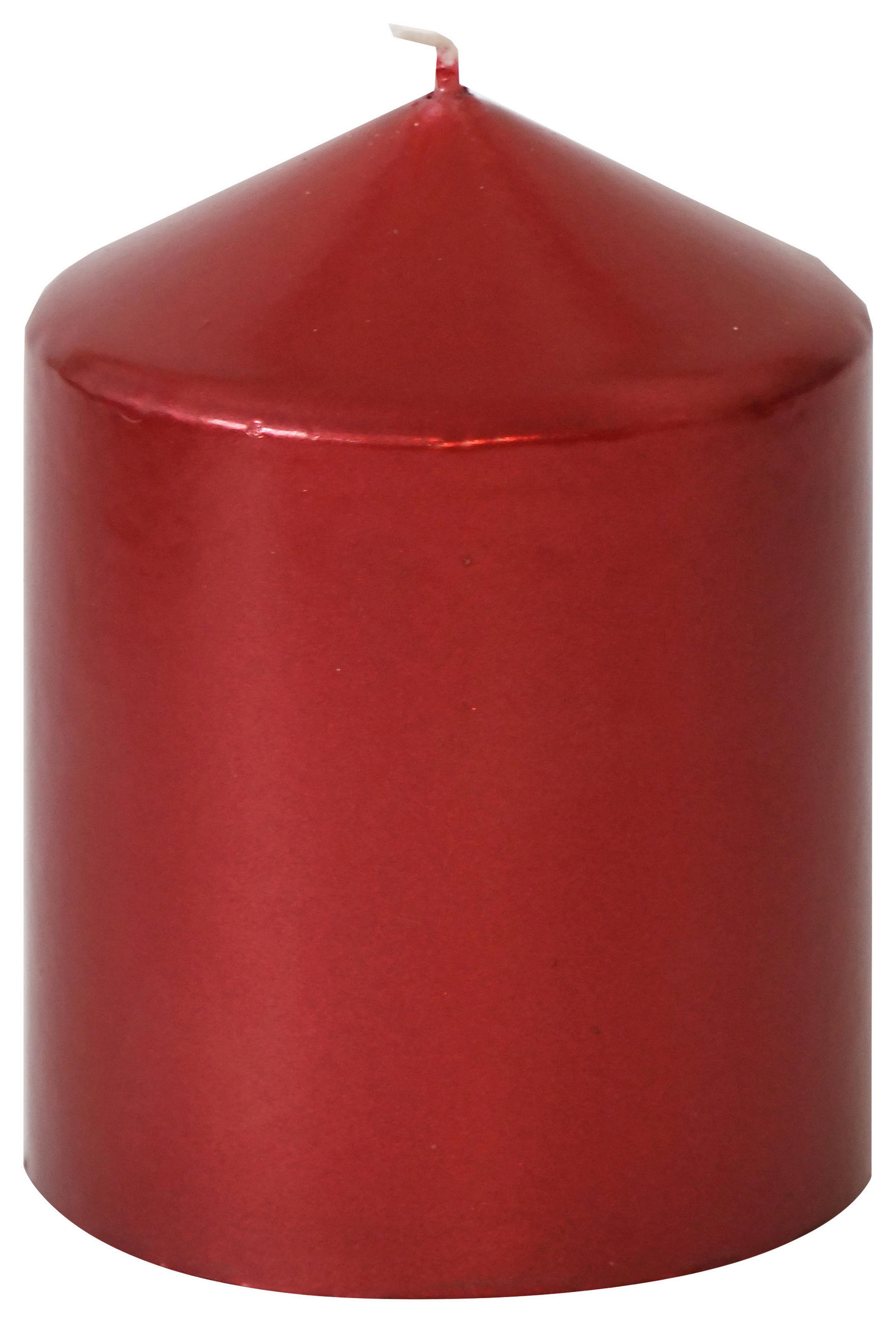 STUMPENKERZE  - Rot, KONVENTIONELL (7,7/10cm)