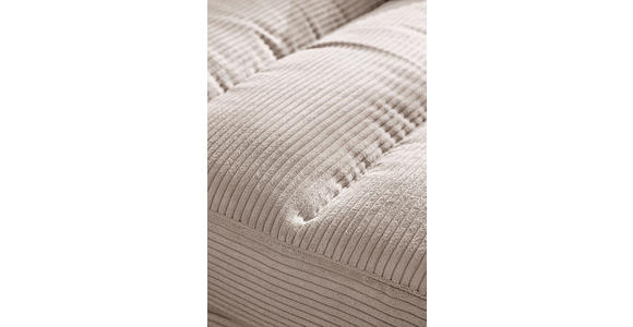 ECKSOFA Taupe Cord  - Taupe/Schwarz, Design, Textil/Metall (296/207cm) - Dieter Knoll