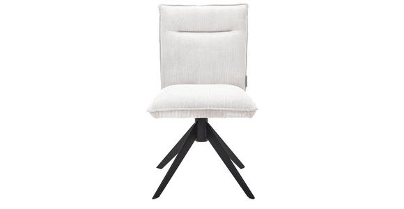 STUHL - Creme/Schwarz, Design, Textil/Metall (47/87/62cm) - Johann Jakob