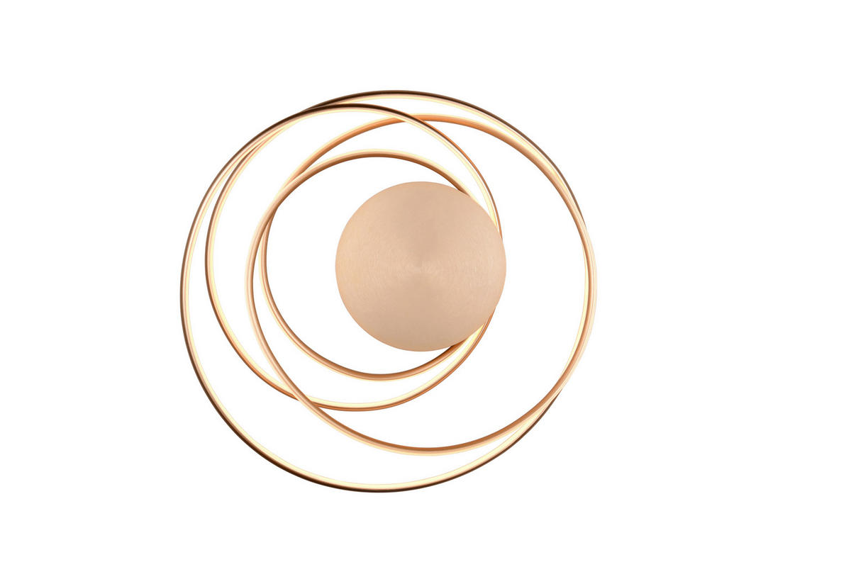 LED-DECKENLEUCHTE  72/35 cm    - Goldfarben, Design, Metall (72/35cm) - Trio Leuchten
