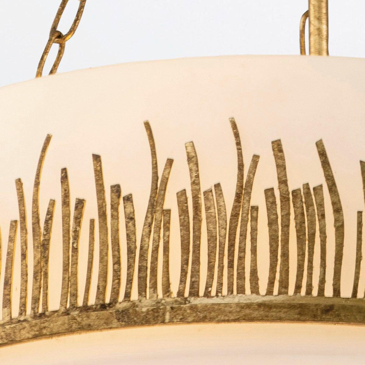 HÄNGELEUCHTE Quintiesse 113/53,3/53,3 cm  - Goldfarben, KONVENTIONELL, Glas/Metall (113/53,3/53,3cm) - Elstead Lighting