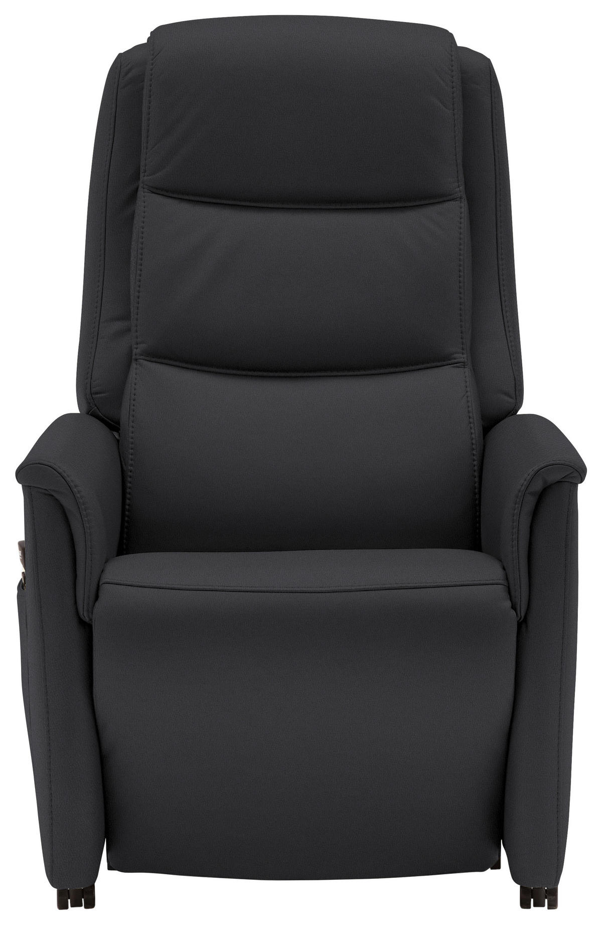 FERNSEHSESSEL Valdera  mit Relaxfunktion, Aufstehhilfe, Rücken echt Echtleder Anthrazit  - Anthrazit/Schwarz, KONVENTIONELL, Leder/Kunststoff (70/107/88cm) - Livetastic