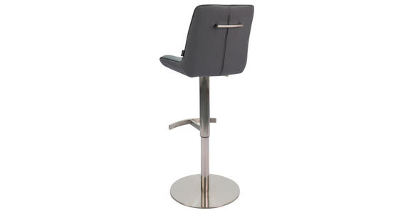 BARHOCKER in Metall, Textil Grau - Edelstahlfarben/Grau, Design, Textil/Metall (44/86-111/54,5cm) - Novel