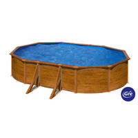 POOL-SET 2024 610/375/120 cm  - Braun, KONVENTIONELL, Metall (610/375/120cm) - Gre