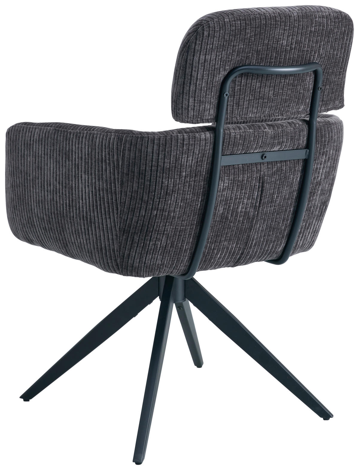 ARMLEHNSTUHL  in Eisen Cord  - Anthrazit/Naturfarben, KONVENTIONELL, Holz/Textil (60/87,5/68cm) - Livetastic