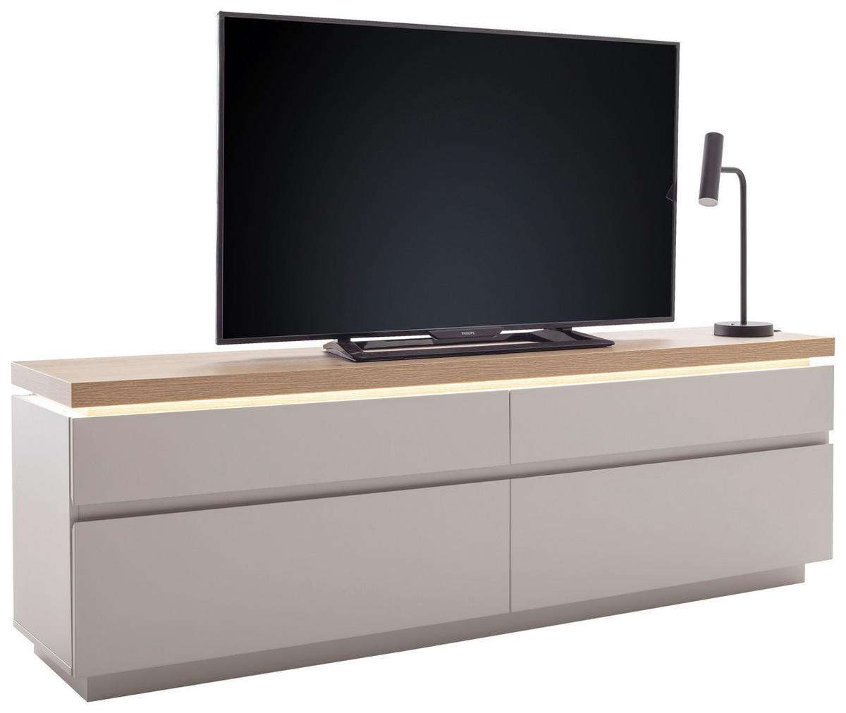 TV-ELEMENT - Kaschmir/Eichefarben, Design, Holzwerkstoff (180/58/40cm) - Livetastic