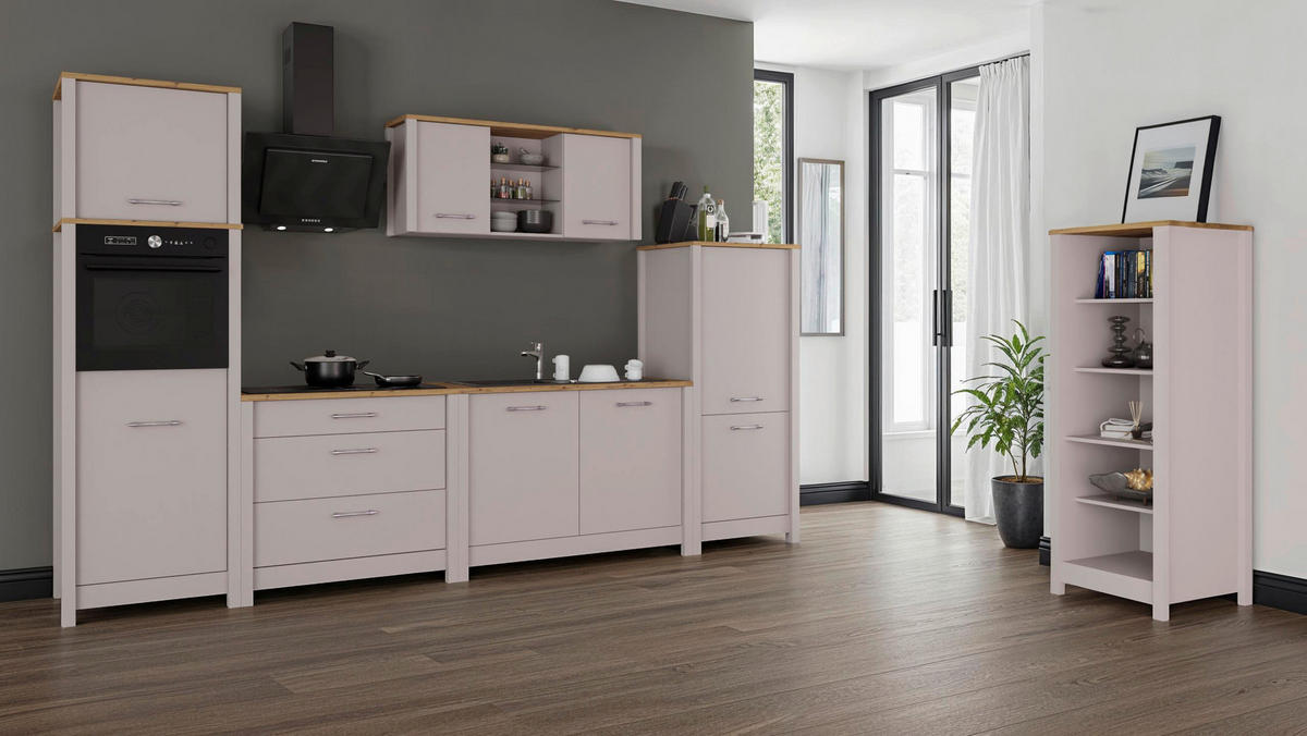 GERÄTEUMBAUSCHRANK 70/167/60 cm  in Kaschmir, Eiche Artisan  - Kaschmir/Silberfarben, ROMANTIK / LANDHAUS, Holzwerkstoff/Metall (70/167/60cm) - home24