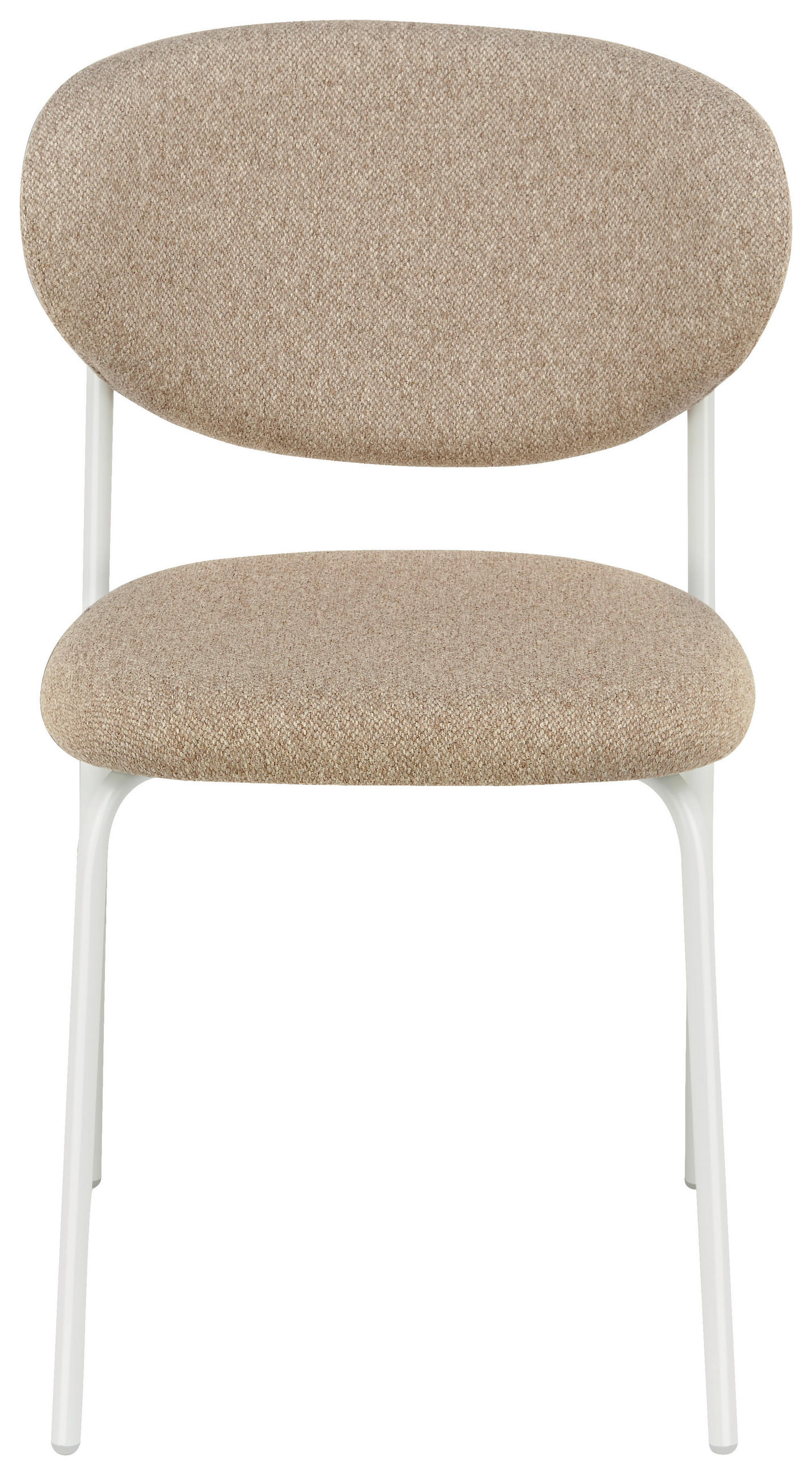 STUHL Struktur Weiß, Graubraun  - Graubraun/Weiß, Design, Textil/Metall (50/80,5/54cm) - Lomoco