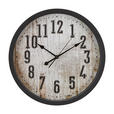 WANDUHR Schwarz  - Schwarz, Trend, Kunststoff (35cm) - Ambia Home
