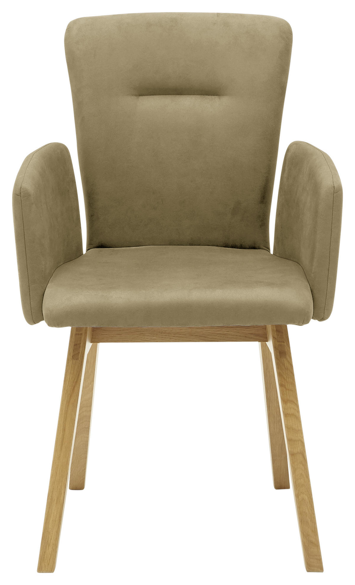 ARMLEHNSTUHL  in Mikrofaser  - Eichefarben/Olivgrün, KONVENTIONELL, Holz/Textil (57/91/66cm) - Dieter Knoll