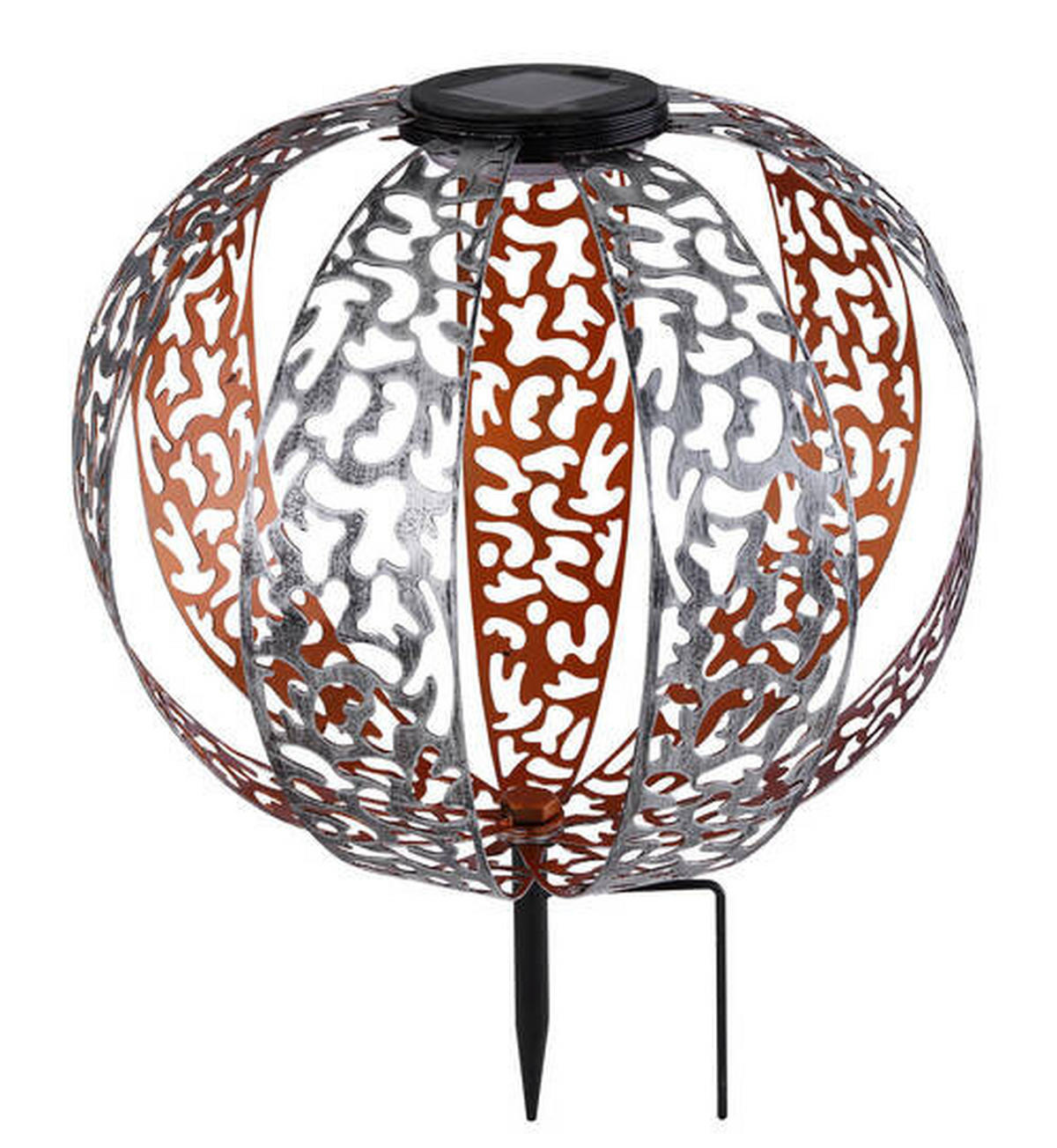 SOLCELLSLAMPA - silver/svart, Design, metall (30/41,0cm) - Globo