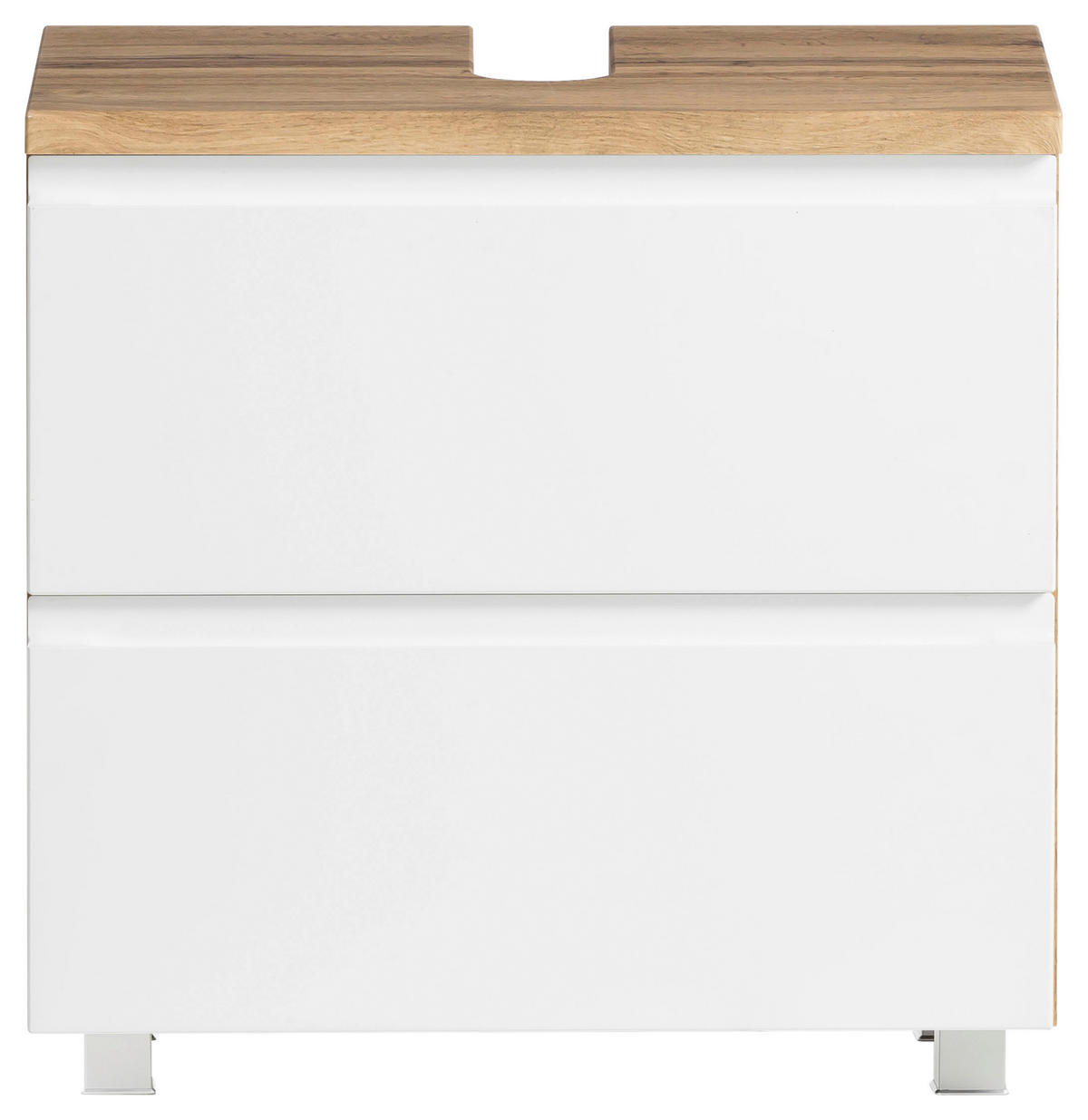 WASCHBECKENUNTERSCHRANK 60/59/35 cm  - Eiche Wotan/Weiß, MODERN, Holzwerkstoff (60/59/35cm) - Held