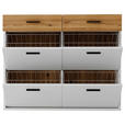 HÄNGESCHUHSCHRANK 125/101/37 cm  - Eichefarben/Anthrazit, Design, Holzwerkstoff/Metall (125/101/37cm) - Xora
