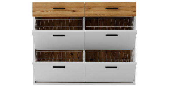HÄNGESCHUHSCHRANK 125/101/37 cm  - Eichefarben/Anthrazit, Design, Holzwerkstoff/Metall (125/101/37cm) - Xora