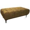 HOCKER Velours Gelb, Goldbraun  - Gelb/Goldbraun, Design, Textil/Metall (131/47/71cm) - Stylife