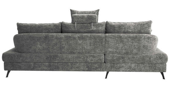 ECKSOFA in Webstoff Dunkelgrau  - Dunkelgrau/Schwarz, KONVENTIONELL, Textil/Metall (183/293cm) - Carryhome