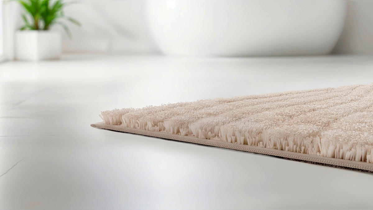 BADEMATTE Beige 60/100 cm  - Beige, Basics, Kunststoff/Textil (60/100cm) - Grund