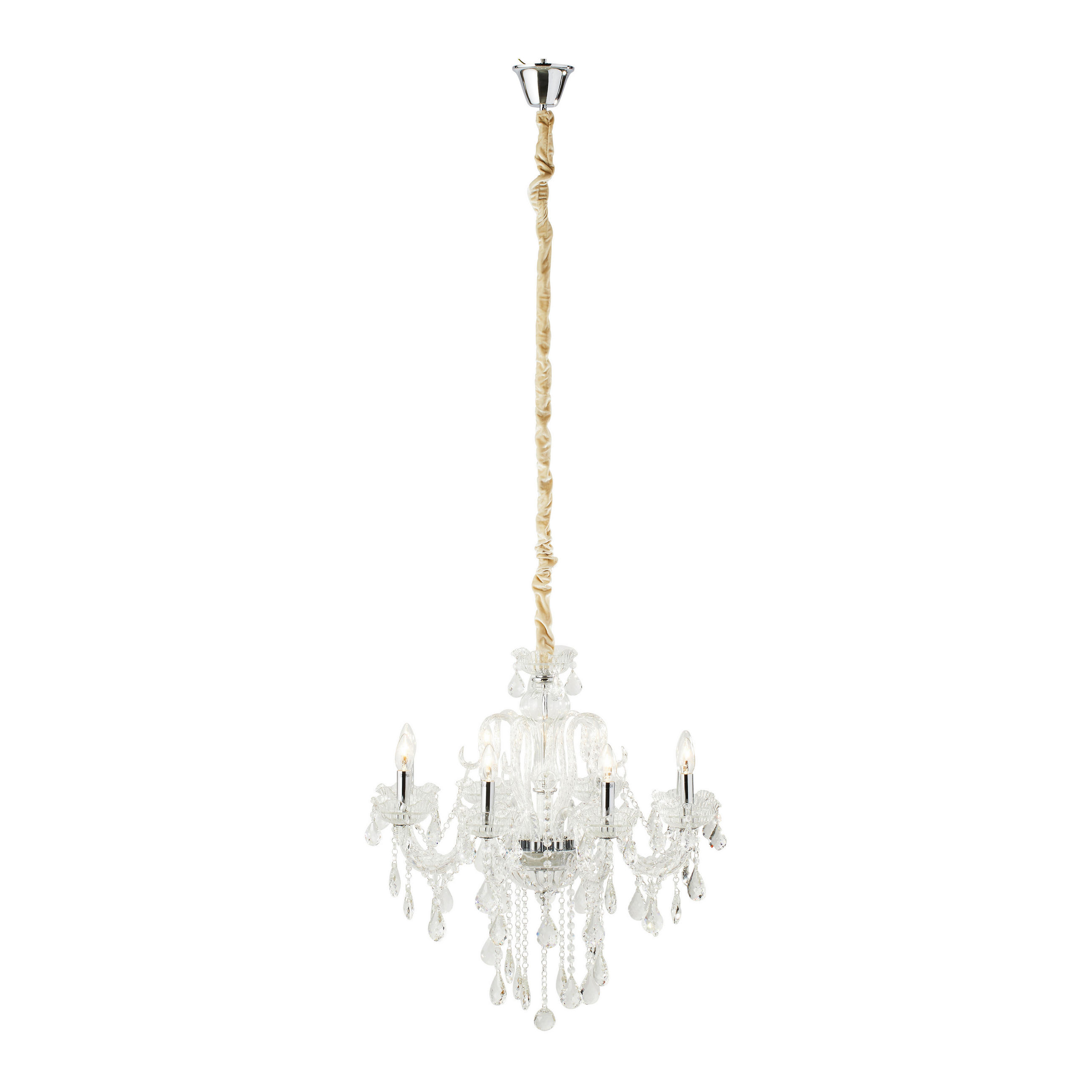 KRONLEUCHTER 71/180 cm   - Klar/Chromfarben, LIFESTYLE, Glas/Kunststoff (71/180cm) - Paul Neuhaus