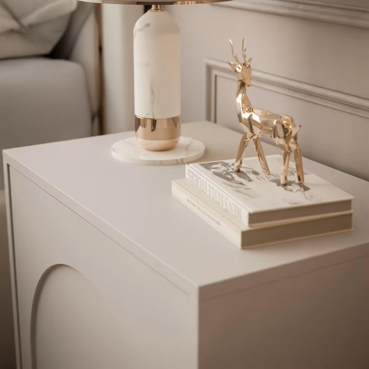 NACHTSCHRANK 53,5/51/35 cm  - Kaschmir, Design, Holzwerkstoff (53,5/51/35cm) - Boxxx