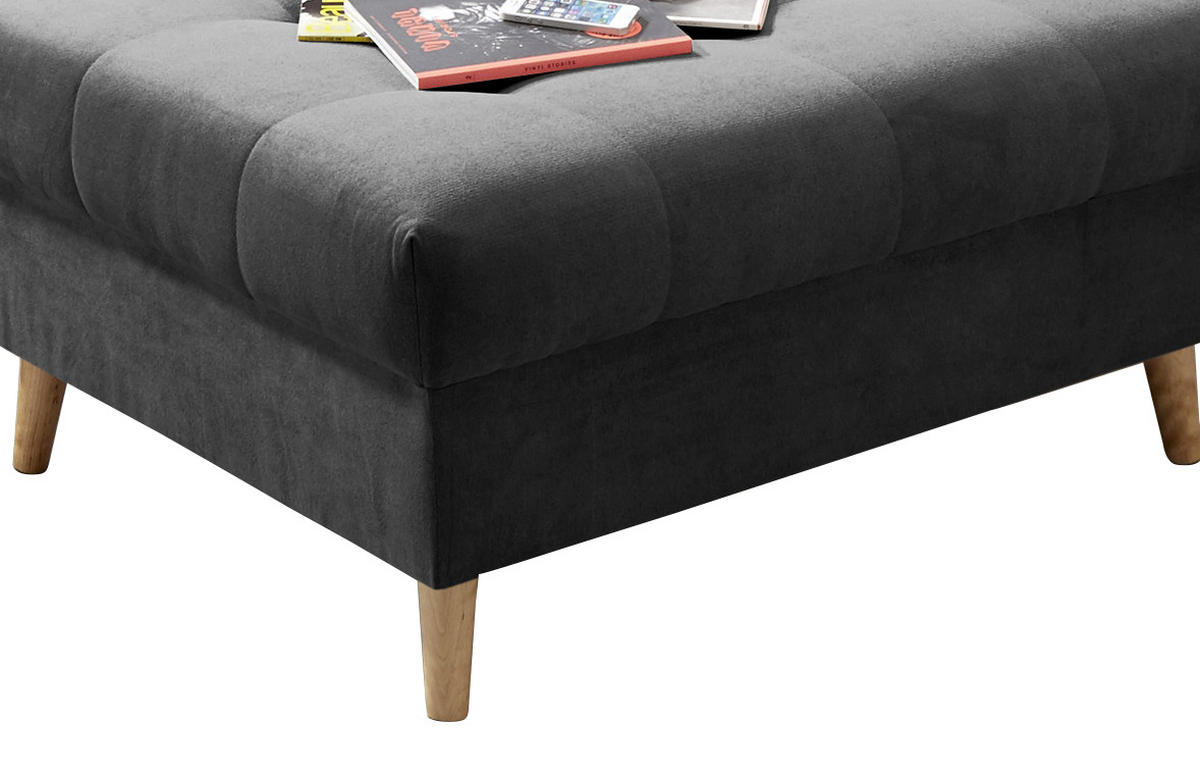 TABURE tekstil, drvni materijal  antracit        - boje bora/antracit, Konvencionalno, drvni materijal/tekstil (106/48/80cm) - MID.YOU