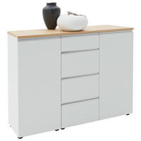 SIDEBOARD  in 135/102/41 cm  - Eichefarben/Silberfarben, Design, Holz/Holzwerkstoff (135/102/41cm) - Dieter Knoll