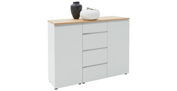 SIDEBOARD 135/102/41 cm  - Eichefarben/Silberfarben, Design, Holz/Holzwerkstoff (135/102/41cm) - Dieter Knoll