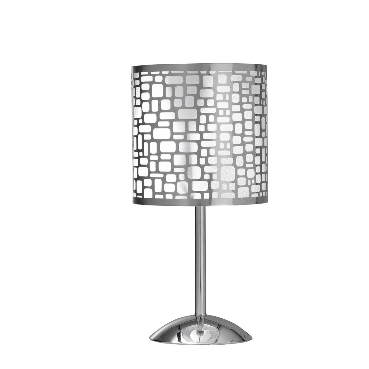 TISCHLEUCHTE 20/20/40 cm   - Chromfarben/Dunkelgrau, Basics, Kunststoff/Metall (20/20/40cm)