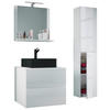BADEZIMMER 4-teilig  in 94 cm  - Schwarz/Weiß, MODERN, Glas/Keramik (94cm) - MID.YOU