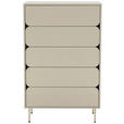 HIGHBOARD  in 80/128/40 cm  - Seidengrau, Design, Holzwerkstoff/Metall (80/128/40cm) - Xora