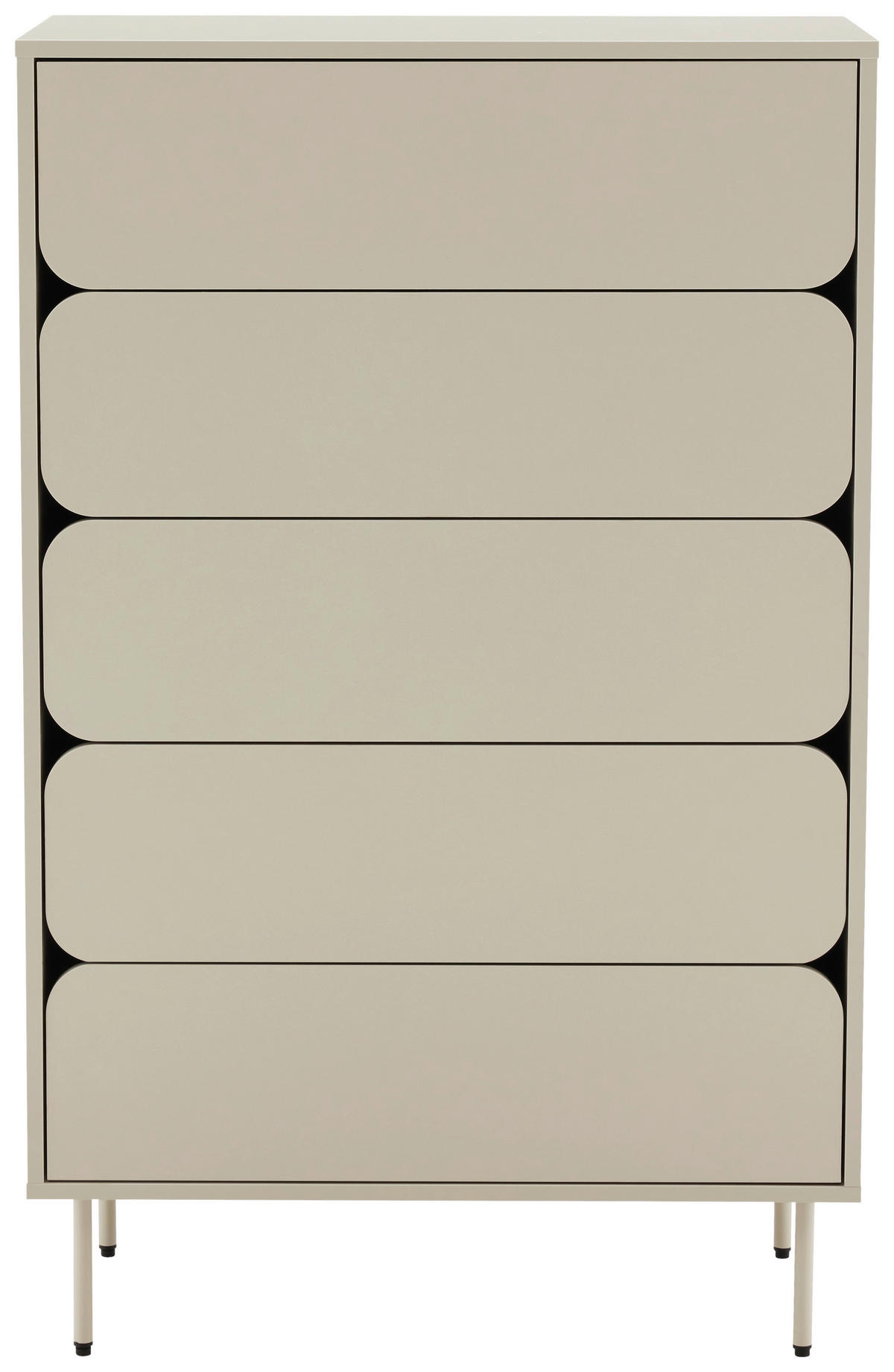 HIGHBOARD  in 80/128/40 cm  - Seidengrau, Design, Holzwerkstoff/Metall (80/128/40cm) - Xora