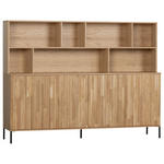 BUFFET Eichefarben, Hellgrau  200/150/44 cm  - Eichefarben/Hellgrau, Design, Holz/Holzwerkstoff (200/150/44cm) - Ambia Home