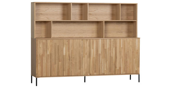 BUFFET Eichefarben, Hellgrau  200/150/44 cm  - Eichefarben/Hellgrau, Design, Holz/Holzwerkstoff (200/150/44cm) - Ambia Home