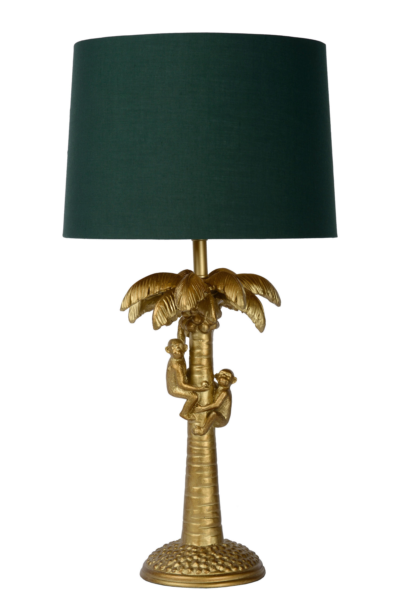TISCHLEUCHTE 30.5/30,5/57,5 cm - Goldfarben/Grün, LIFESTYLE, Kunststoff/Textil (30.5/30,5/57,5cm) - Lucide