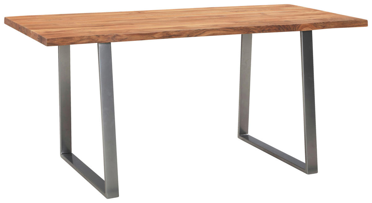 ESSTISCH in Holz 120/60/76 cm  - Chromfarben/Akaziefarben, Modern, Holz/Metall (120/60/76cm) - MID.YOU