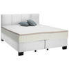 BOXSPRINGBETT 160/200 cm  in Weiss  - Weiss/Schwarz, Design, Kunststoff/Textil (160/200cm) - Hom`in