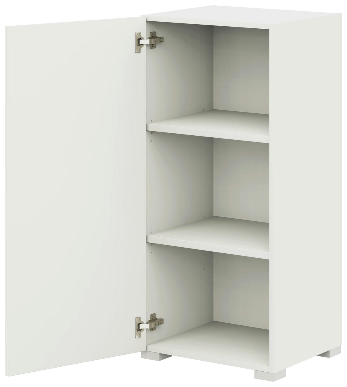 KOMMODE 50/108/41,9 cm  in Weiss  - Weiss/Edelstahlfarben, Design, Holzwerkstoff/Metall (50/108/41,9cm) - Cantus