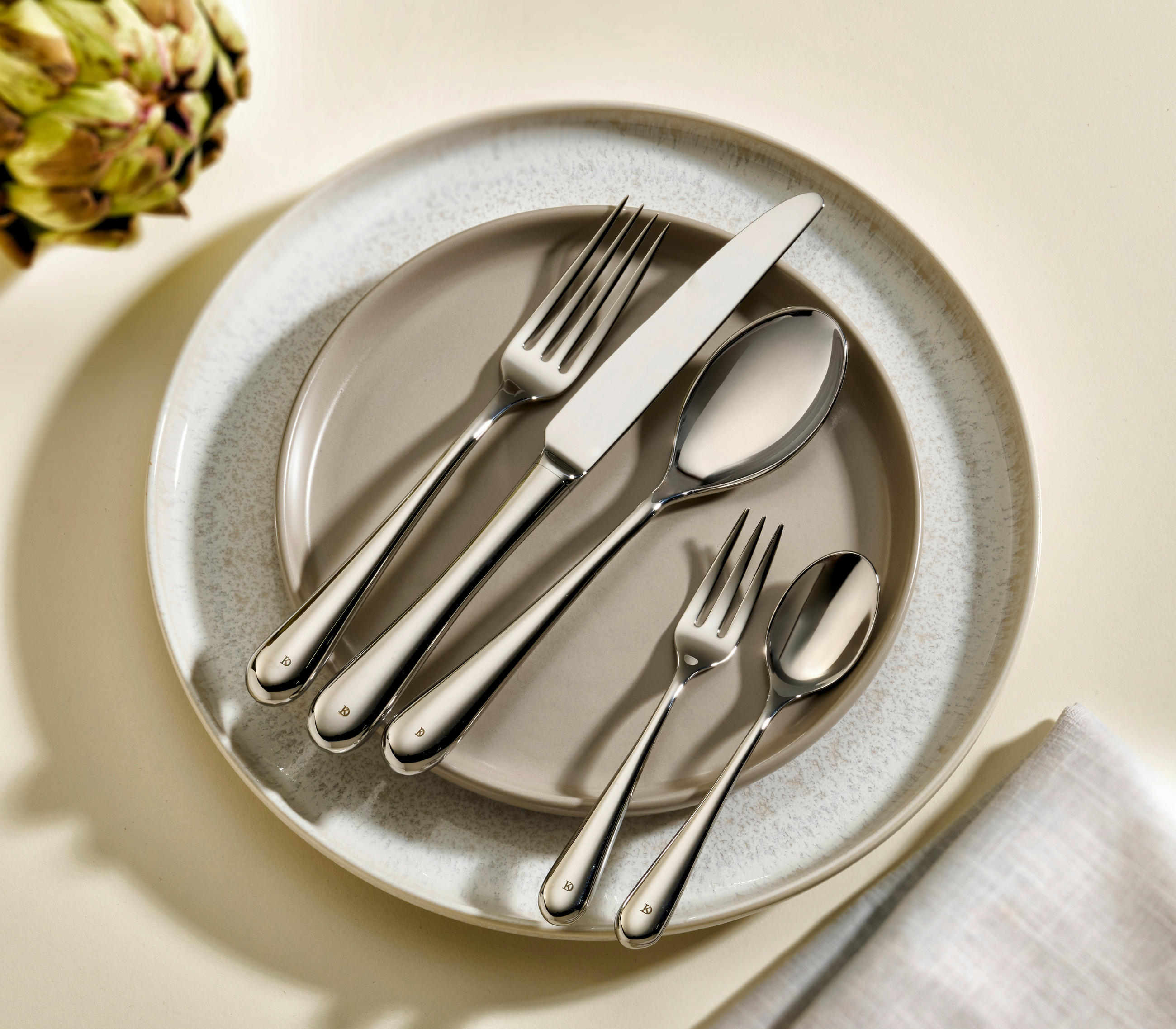 SADA PŘÍBORŮ, nerezová ocel, 30dílné - barvy nerez oceli, Design, kov - Dieter Knoll