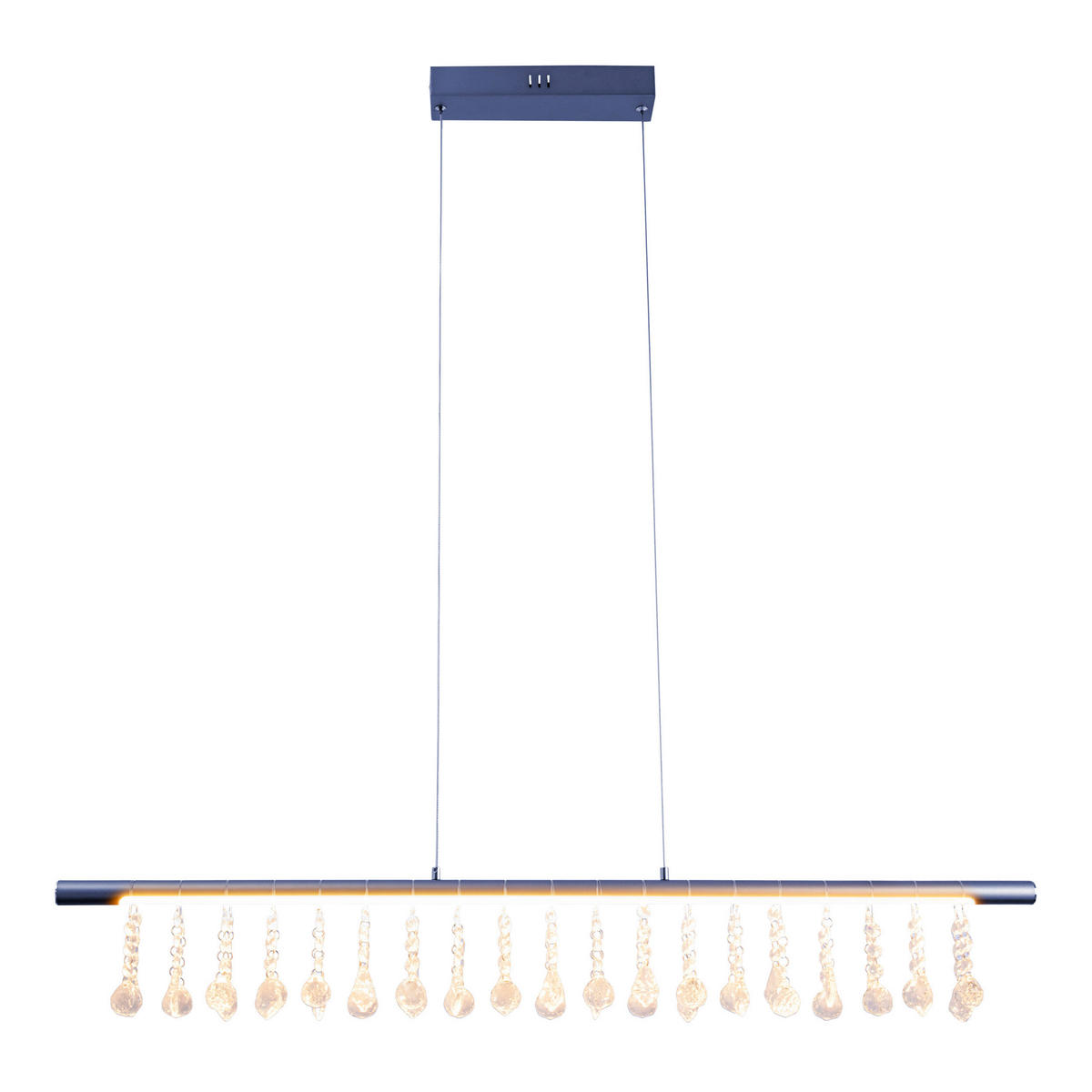 LED-HÄNGELEUCHTE Nobilis 100 cm   - Grau, Design, Glas/Metall (100cm) - Näve