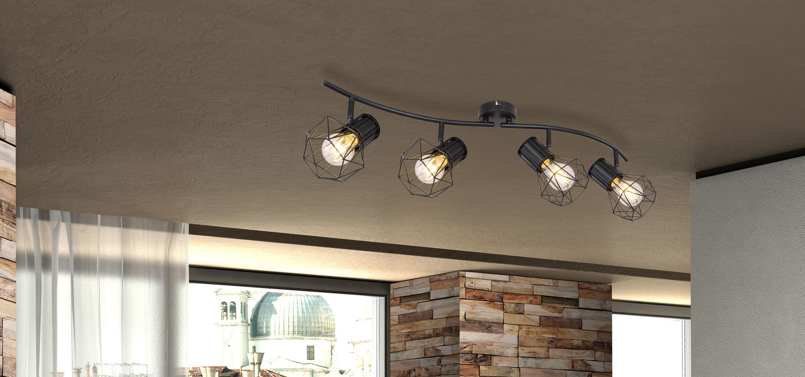 STRAHLER Priska 80/22,5/19 cm   - Schwarz, KONVENTIONELL, Metall (80/22,5/19cm) - Globo