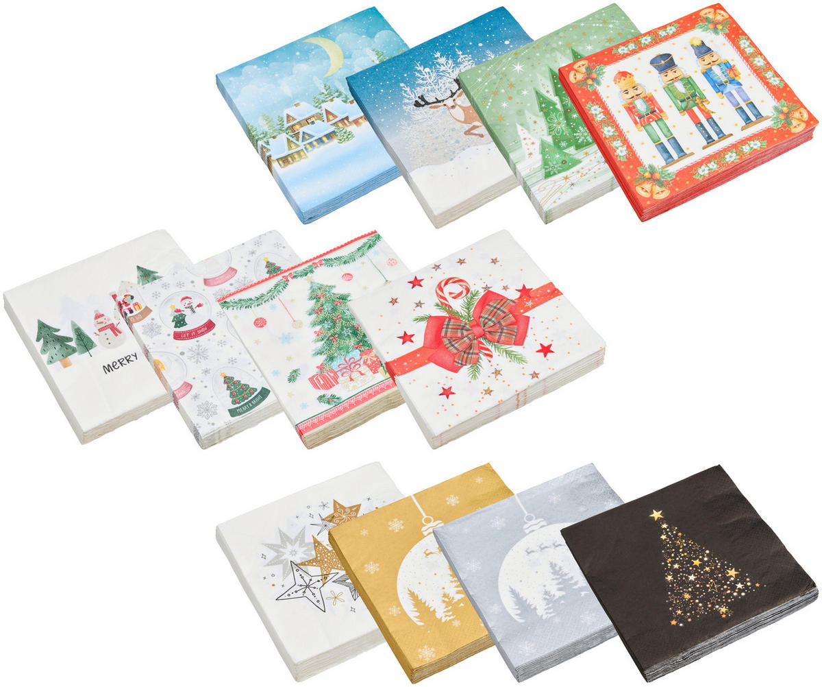 SADA UBROUSKŮ 30 ks - vícebarevná, Lifestyle, papír (40/40cm) - X-Mas