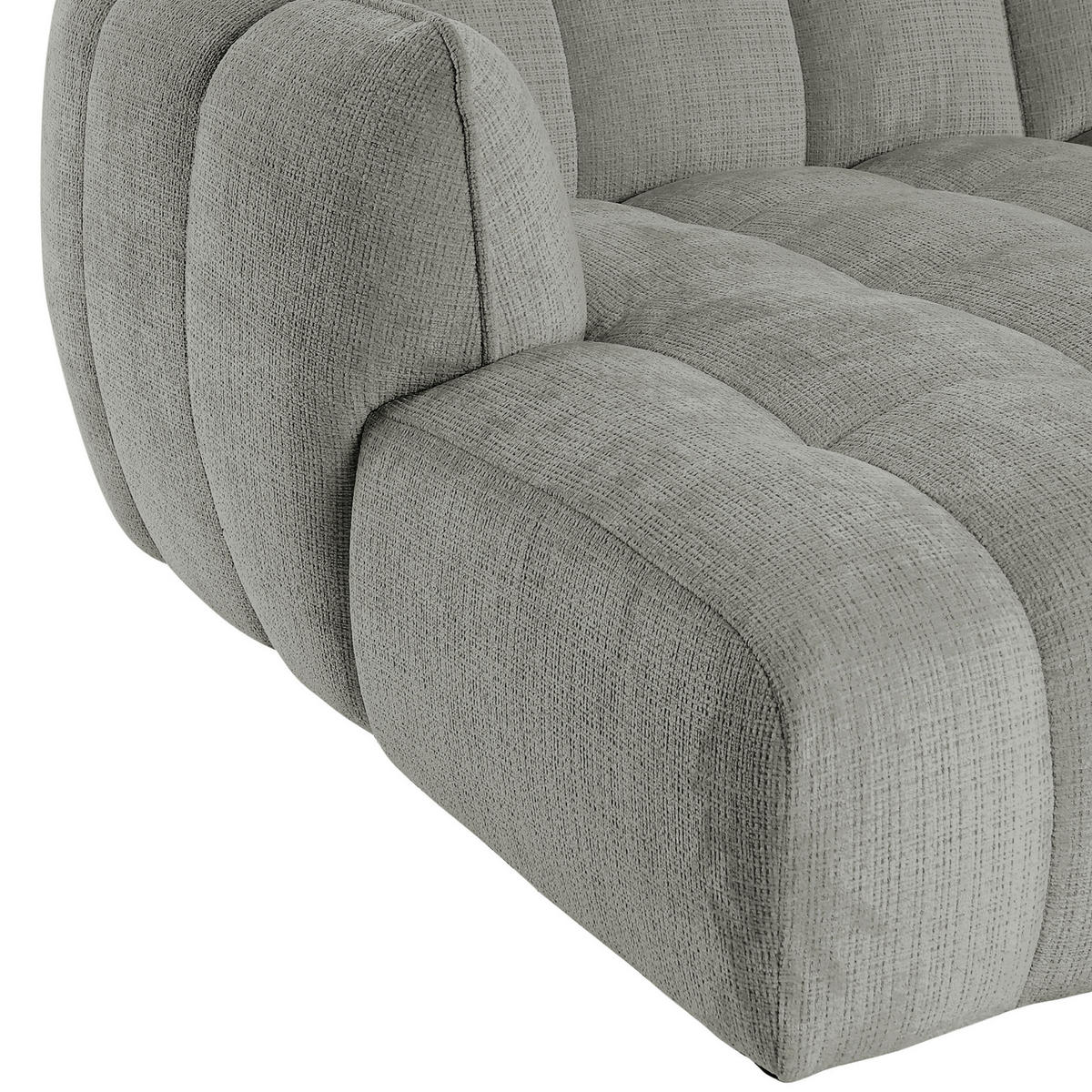 HÖRNSOFFA i chenille mörkgrå  - mörkgrå/svart, Klassisk, textil/plast (172/272cm) - MID.YOU