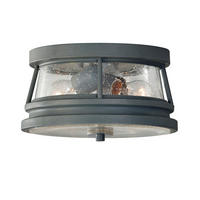 VONKAJŠIE STROPNÉ SVIETIDLO, 27.9/14.9 cm  - tmavosivá, Basics, kov/sklo (27.9/14.9cm) - Elstead Lighting
