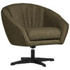 SESSEL in Bouclé Khaki  - Khaki/Schwarz, Design, Textil/Metall (80/78/80cm) - Stylife