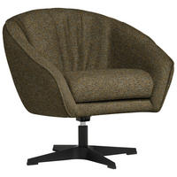 SESSEL in Bouclé Khaki  - Khaki/Schwarz, Design, Textil/Metall (80/78/80cm) - Stylife
