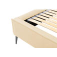 POLSTERBETT gepolstertes Kopfteil, Lattenrost, Bettkasten Beige 200/200 cm  - Beige/Schwarzchrom, KONVENTIONELL, Leder/Holz (200/200cm) - Esposa