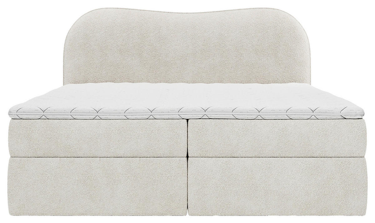 BOXBETT 180/200 cm  in Beige  - Beige/Schwarz, Design, Holz/Holzwerkstoff (180/200cm) - Chameo