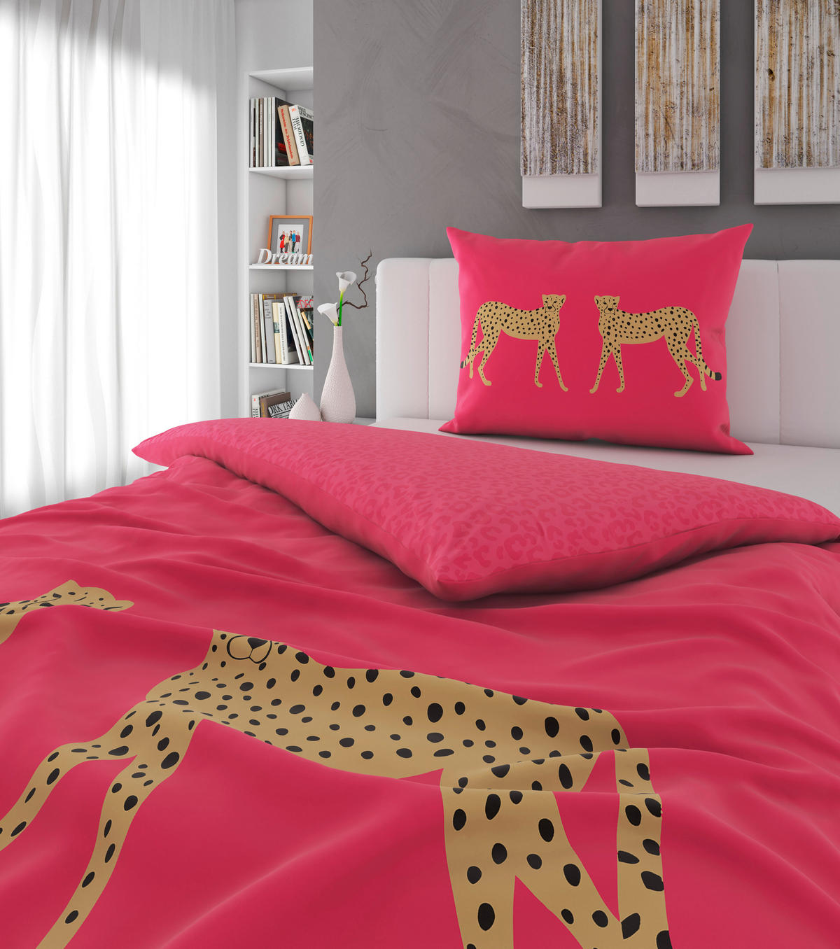 WENDEBETTWÄSCHE 2-teilig Satin 140/200 cm  - Pink, Design, Textil (140/200cm) - Esposa