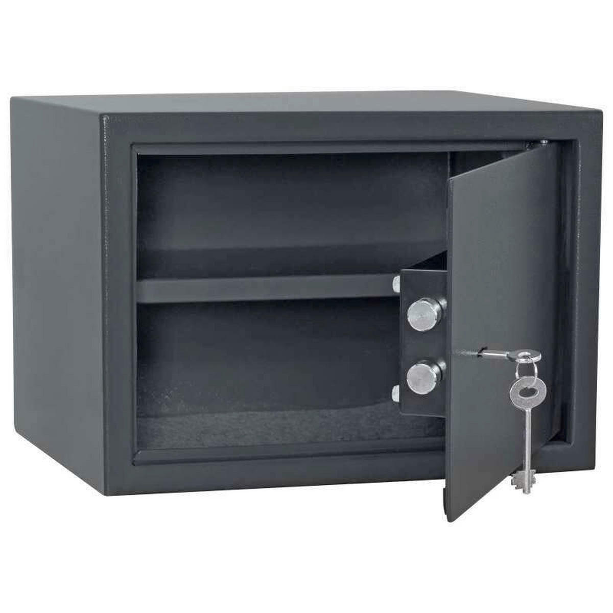 TRESOR - Anthrazit, KONVENTIONELL, Metall (35/25/28cm) - ROTTNER