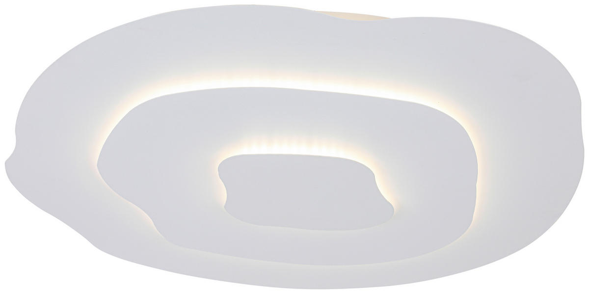 DECKENLEUCHTE  60/5,5 cm    - Weiß, Design, Kunststoff/Metall (60/5,5cm) - Collet's Monde