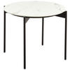 COUCHTISCH in Metall, Keramik 55/55/49 cm  - Creme/Schwarz, Design, Keramik/Metall (55/55/49cm) - Venjakob